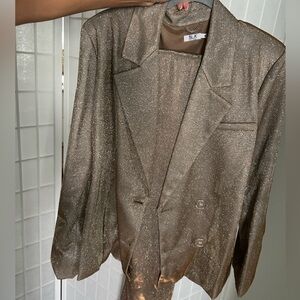SLA The Label Sparkly Blazer Set (Pants & Bralette)